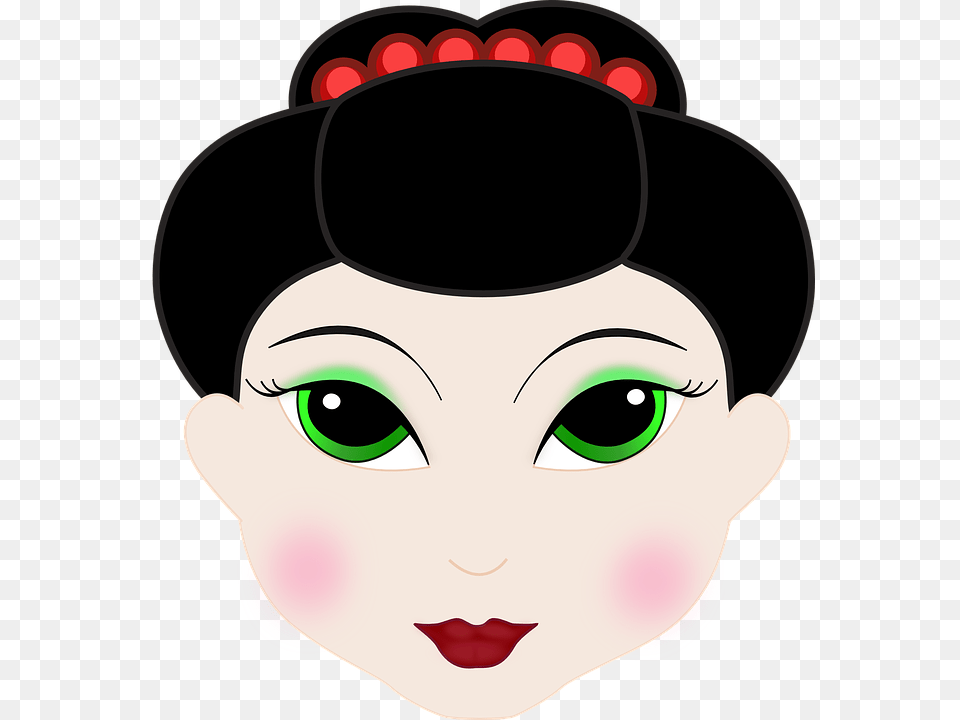 Geisha Girl Anime Svg Clip Arts, Baby, Person, Photography, Face Free Transparent Png