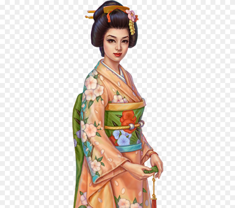 Geisha Image Geisha, Adult, Robe, Person, Gown Png