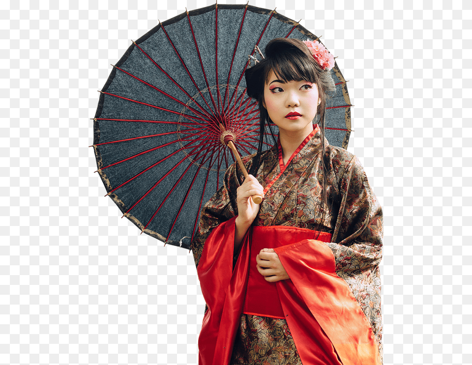 Geisha Kimono Japanese In Kimono, Adult, Robe, Person, Gown Free Png