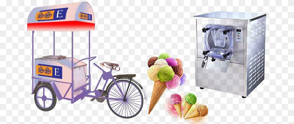 Gelato Hard Ice Cream Machine, Wheel, Bicycle, Transportation, Vehicle Free Png