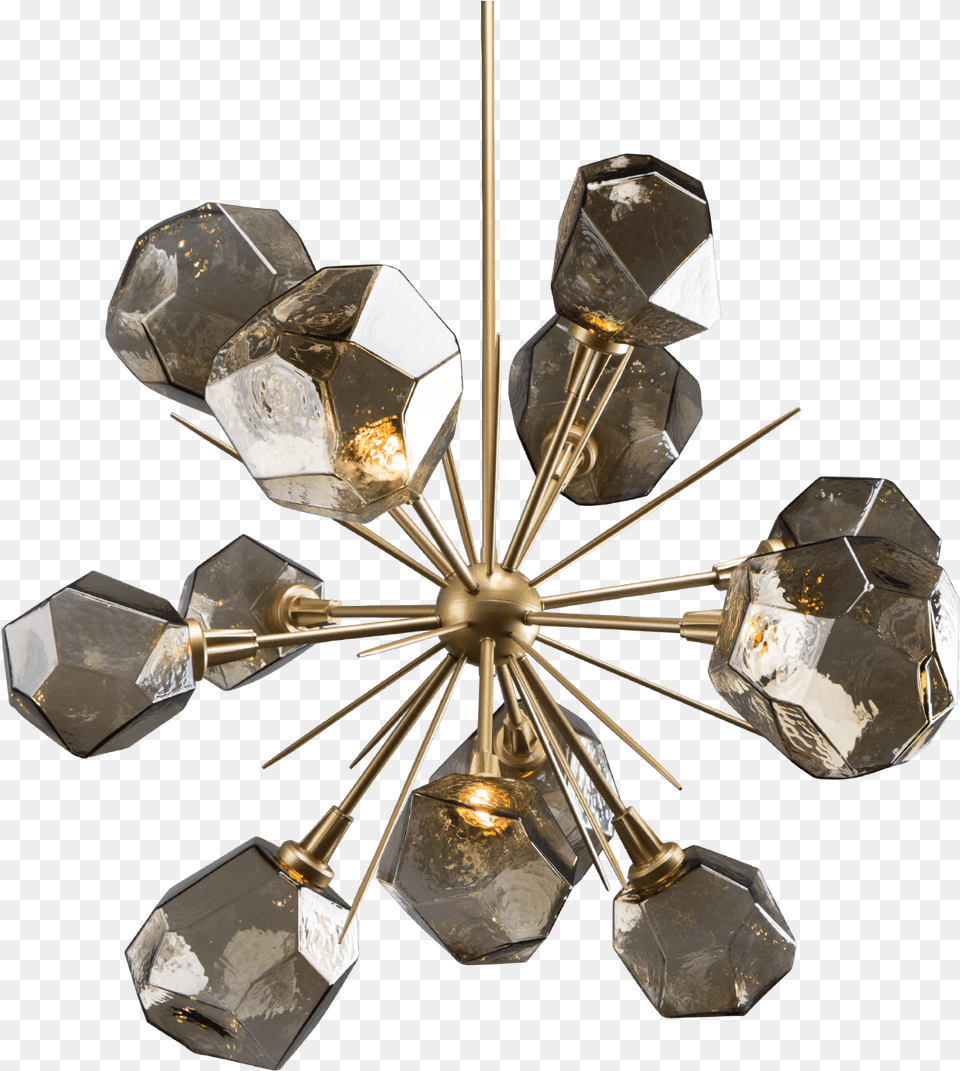 Gem Starburst Chandelier, Crystal, Lamp Png Image