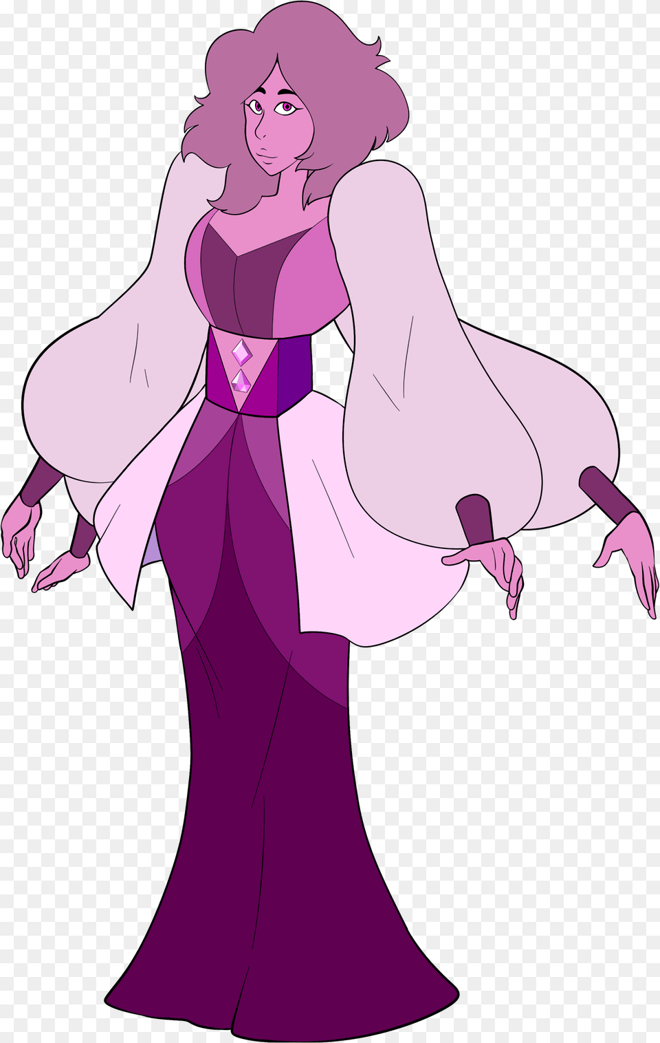 Gemcrust Wikia Steven Universe Pink And Blue Diamond Fusion, Clothing, Dress, Adult, Person Free Png