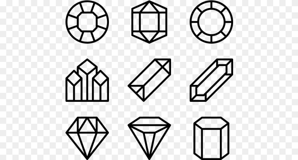 Gems Icon, Gray Png Image