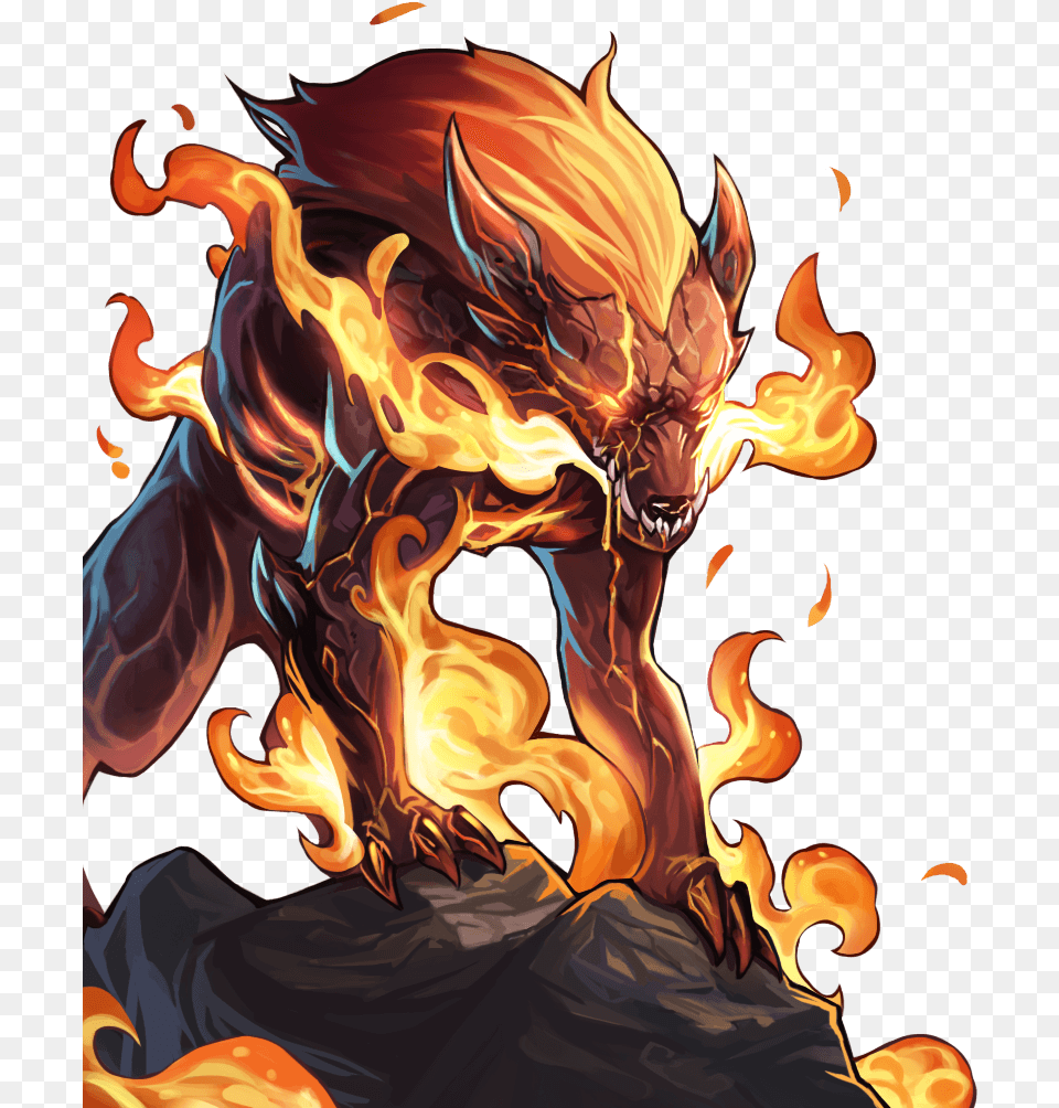 Gems Of War Wikia Gems Of War Hellhound, Fire, Flame, Animal, Horse Free Png