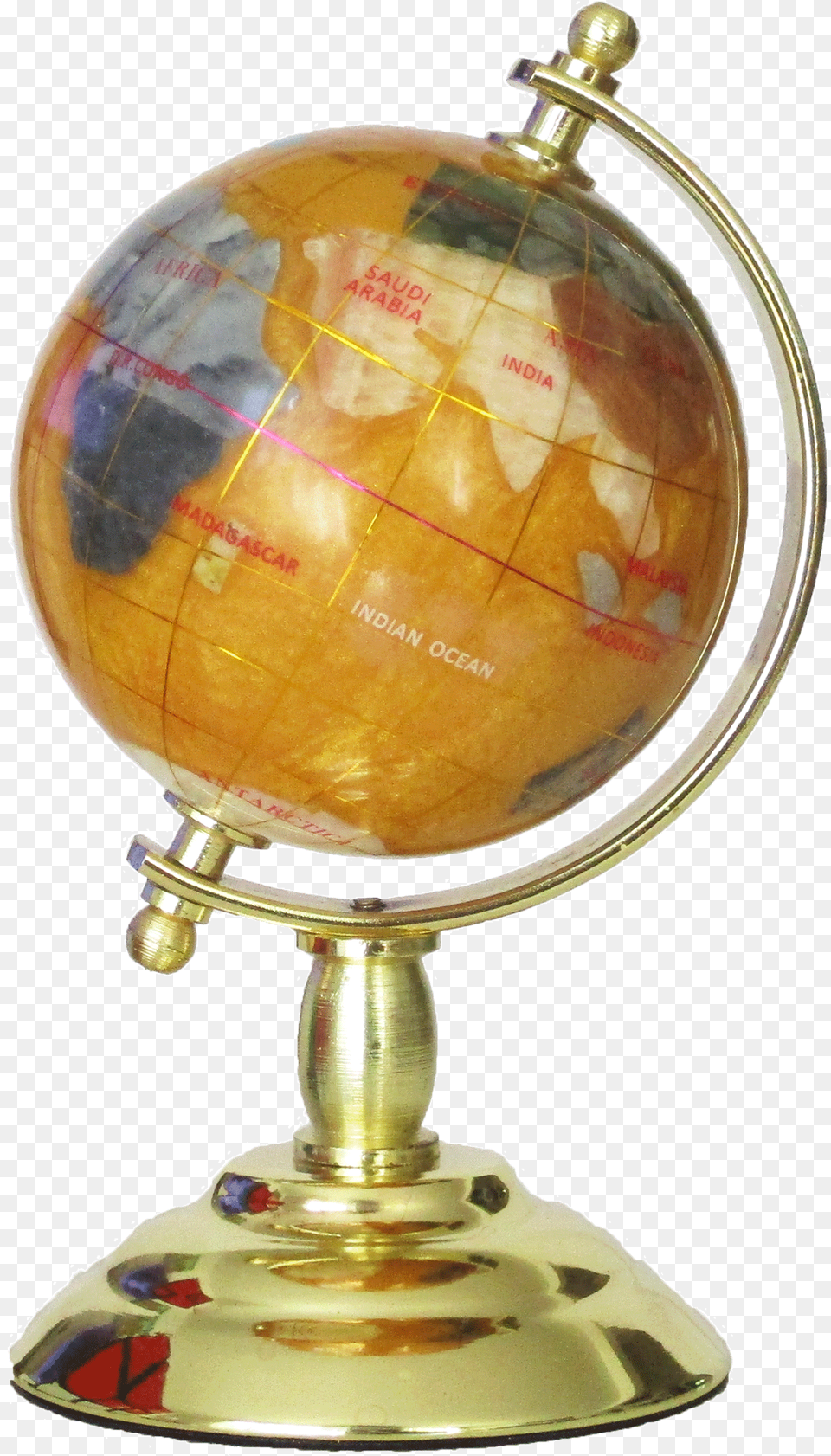 Gemstone Globe Tabletop 8 Cm Copper Single Leg Gold Globe, Astronomy, Outer Space, Planet Png