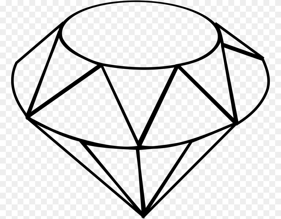 Gemstone Ruby Diamond Drawing, Gray Png Image