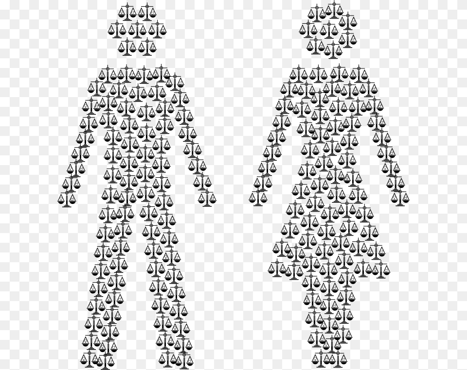 Gender Equality Male And Female Figures, Gray Free Transparent Png