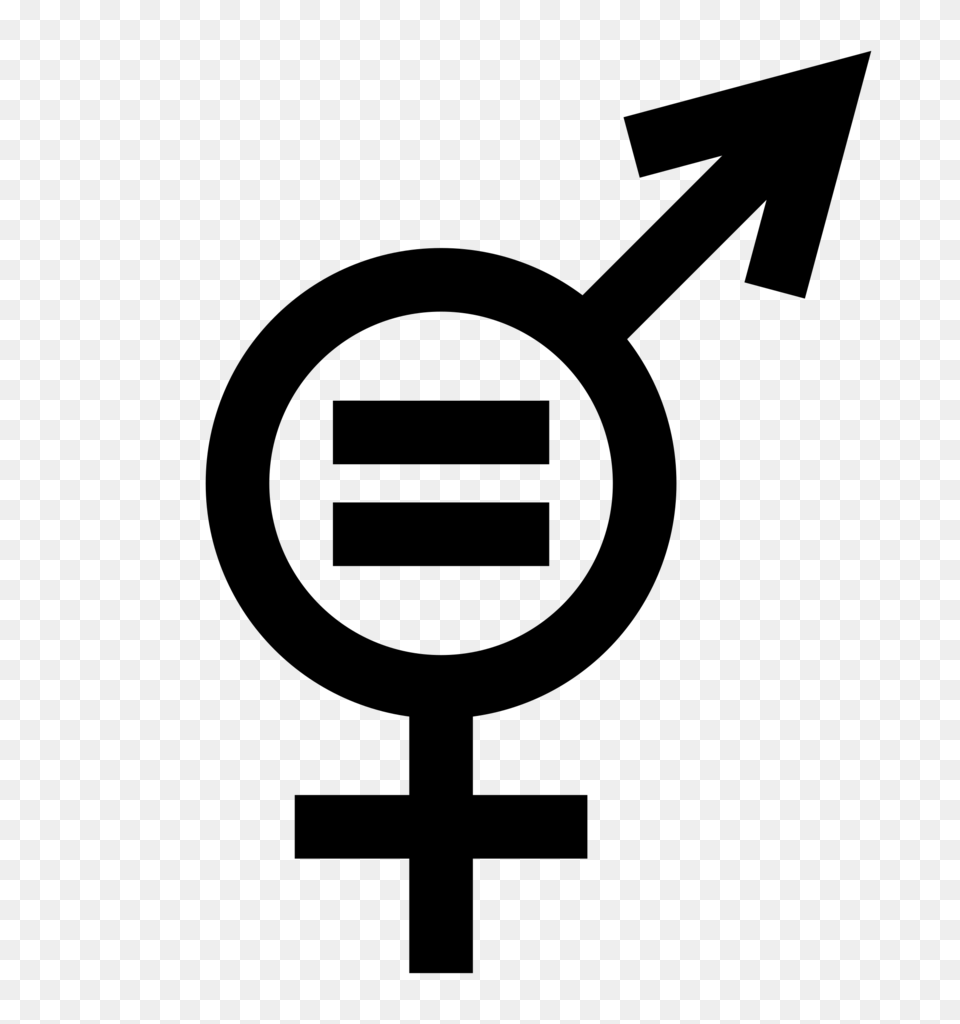 Gender Equality Symbol, Gray Png
