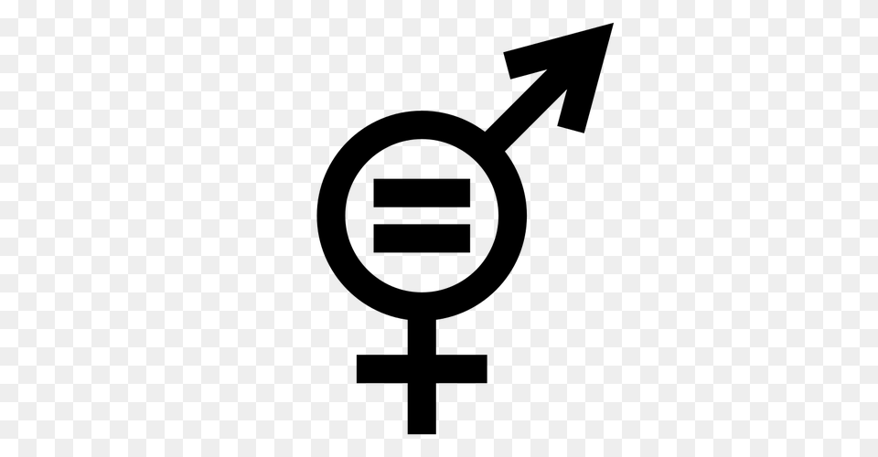 Gender Equality Symbol, Gray Free Png
