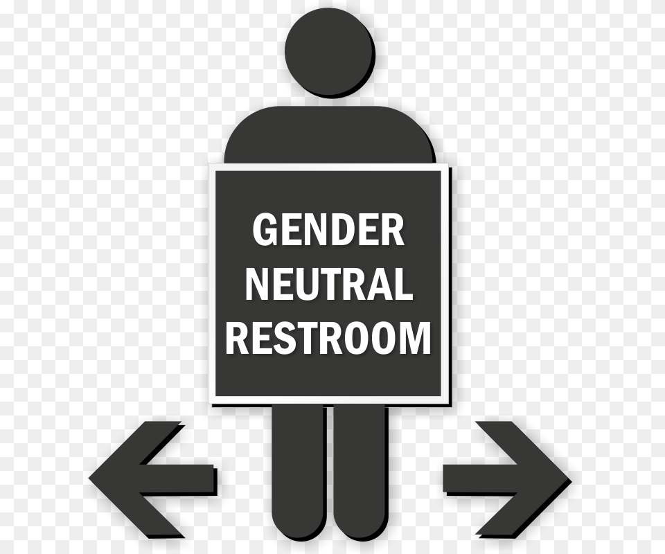 Gender Neutral Restroom Die Cut Sign Kit Sign, Symbol, Road Sign Free Png Download