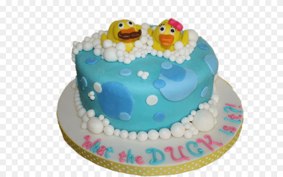 Gender Reveal Cake Ducks, Birthday Cake, Cream, Dessert, Food Free Transparent Png