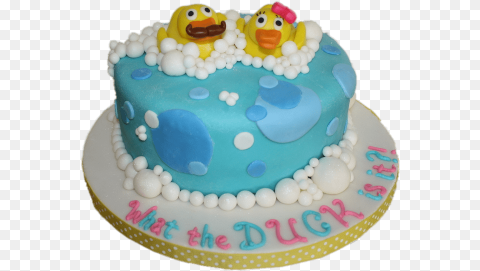 Gender Reveal Cake Ducks Cake, Birthday Cake, Cream, Dessert, Food Png