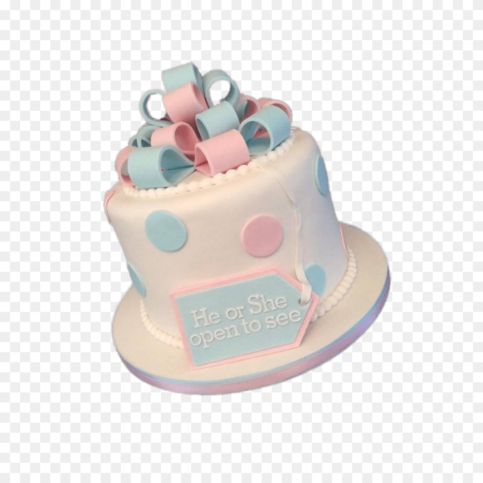 Gender Reveal Cake Open To See, Birthday Cake, Cream, Dessert, Food Png Image