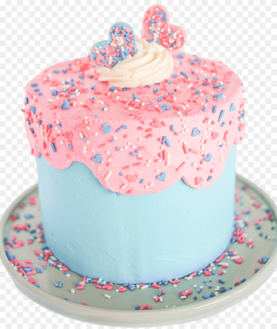 Gender Reveal Cake Sprinkles, Birthday Cake, Cream, Cupcake, Dessert Free Png Download
