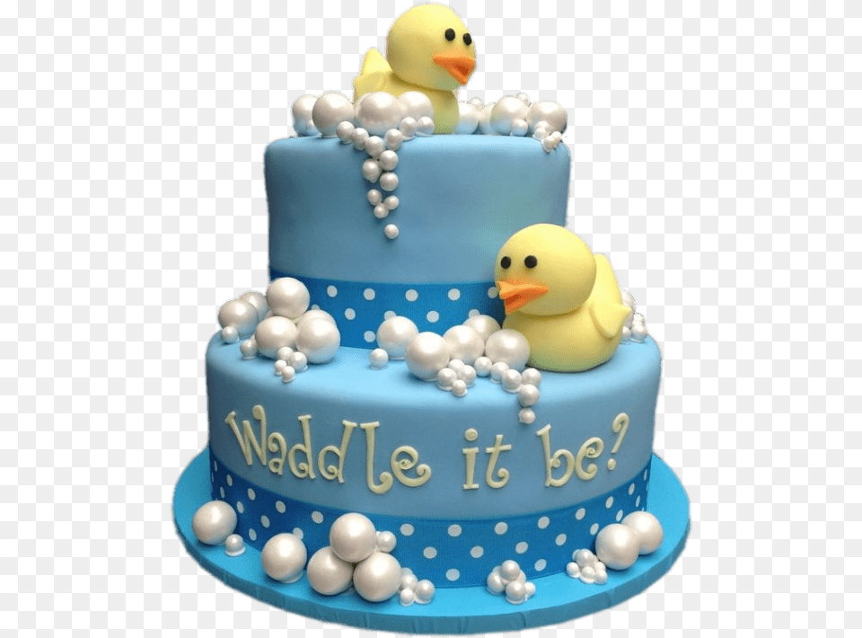Gender Reveal Cake Waddle It Be Baby Born Birthday Cake, Birthday Cake, Cream, Dessert, Food Png Image