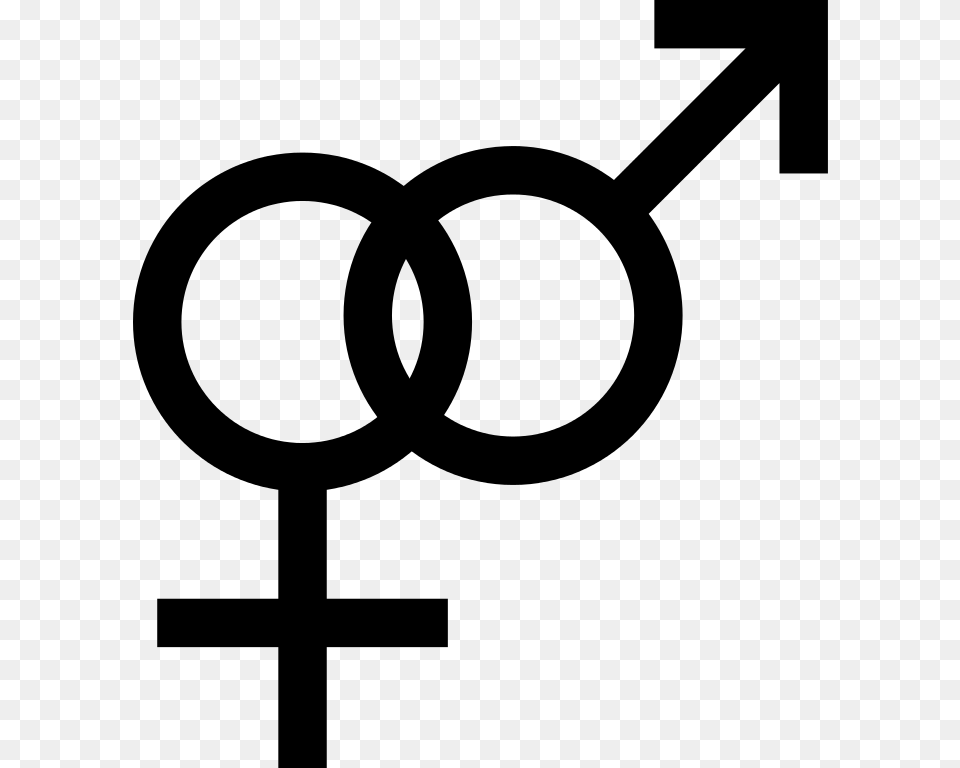 Gender Symbol Female Venus Bisexual Symbol, Gray Free Transparent Png