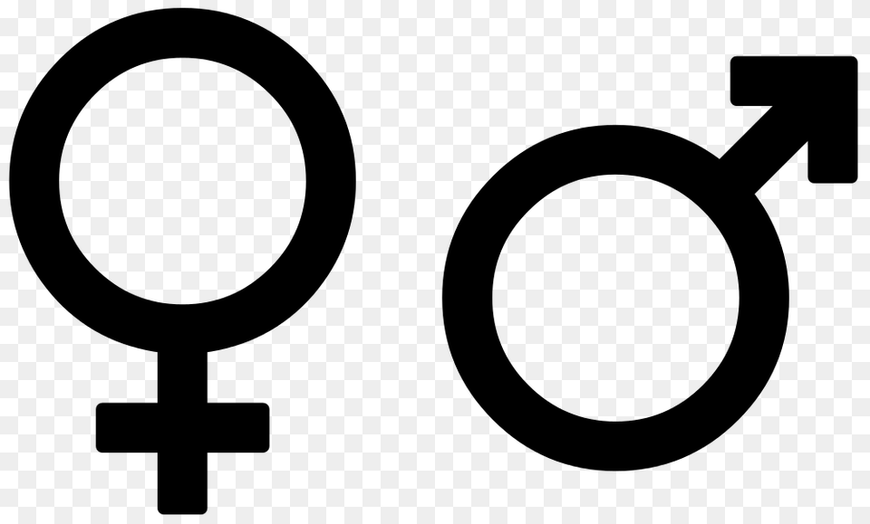 Gender Symbols Side, Gray Free Png Download