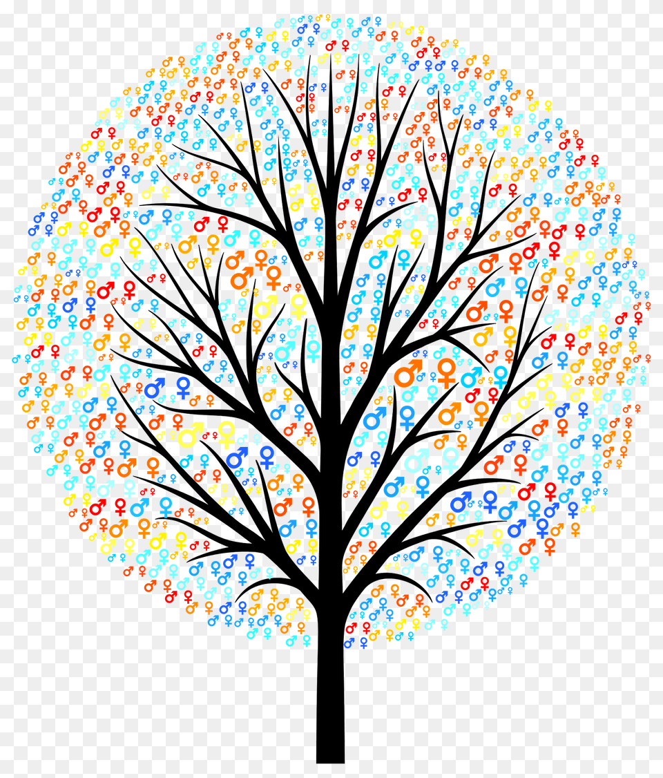Gender Symbols Tree Clipart, Art, Plant, Stained Glass Free Transparent Png