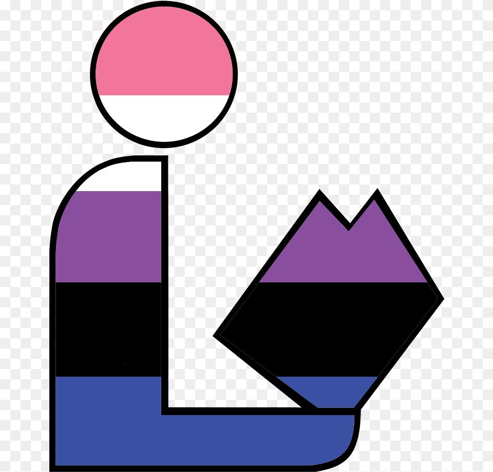 Genderfluid Pride Library Logo Genderfluid And Pansexual Flag, Triangle Free Png