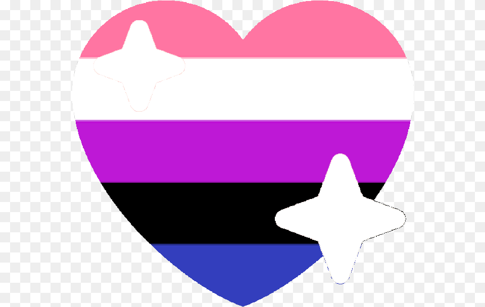 Genderfluid Sparkle Heart Discord Emoji Discord Discord Pride Heart Emojis, Star Symbol, Symbol, Person Png Image