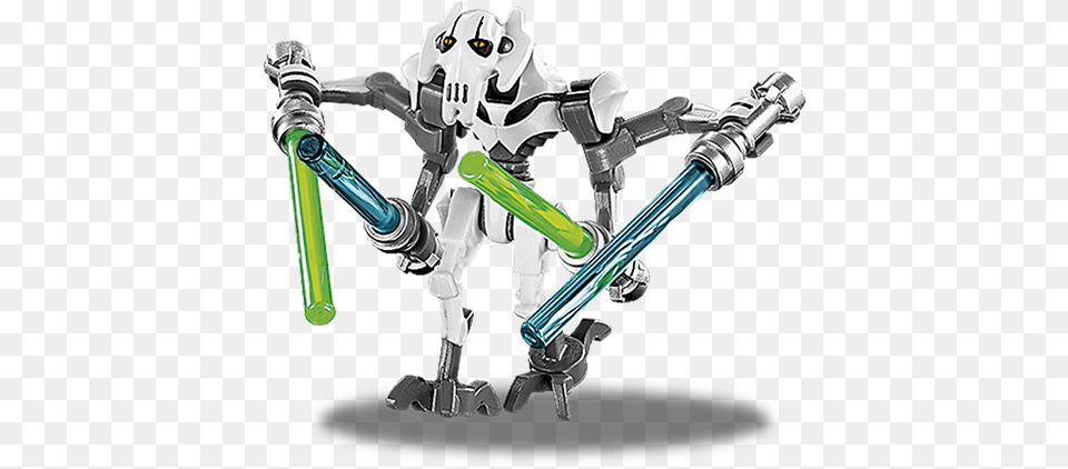 General Grievous Lego Star Wars General Grievous White Minifigure, Robot, Person Png Image