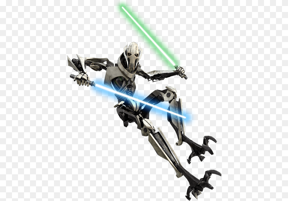 General Grievous Star Wars 3 Robot, Duel, Person, Light, Sword Png Image