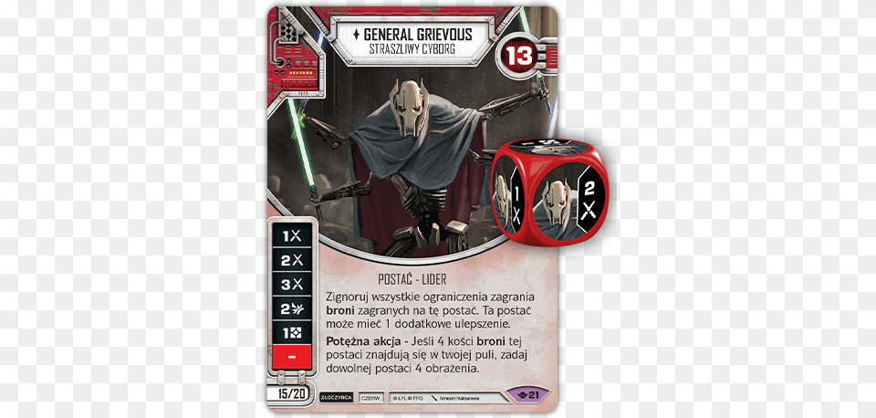 General Grievous Star Wars Destiny Grievous, Advertisement, Person, Poster Png Image