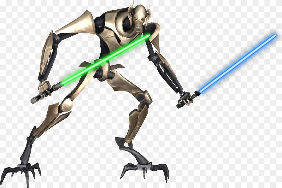 General Grievous The Clone Wars By Arrancon On Grievous 2003 Vs 2008, Light, Duel, Person, Adult Free Png Download