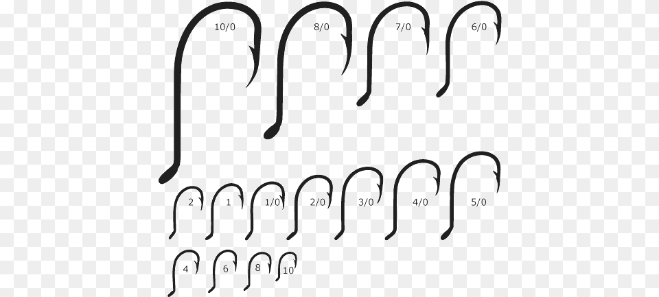 General Hook Size Chart Fishing Hook Size Chart, Electronics, Hardware, Text Free Png Download