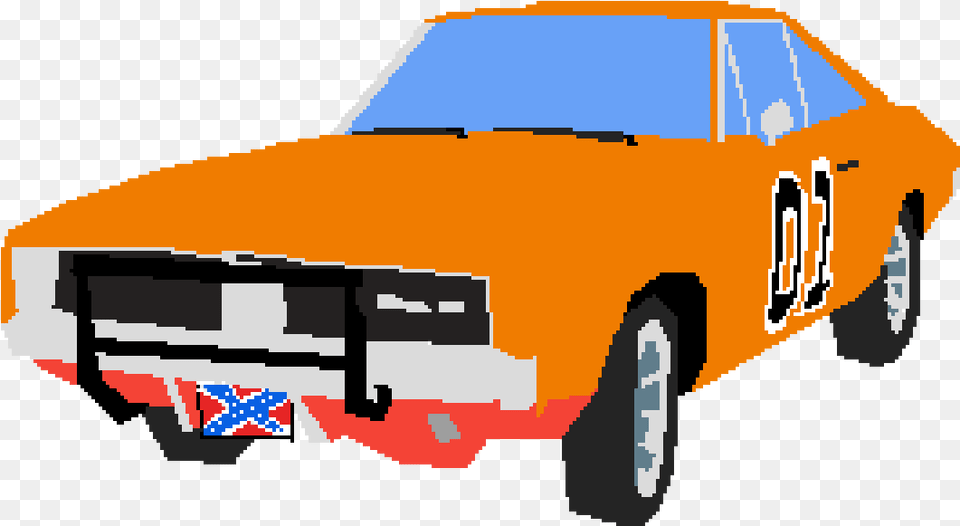 General Lee Coup, Car, Transportation, Vehicle, Bulldozer Png