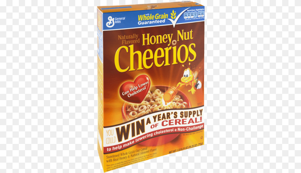 General Mills Honey Nut Cheerios Cereal Honey Nut Cheerios, Food, Snack, Advertisement, Pasta Free Transparent Png