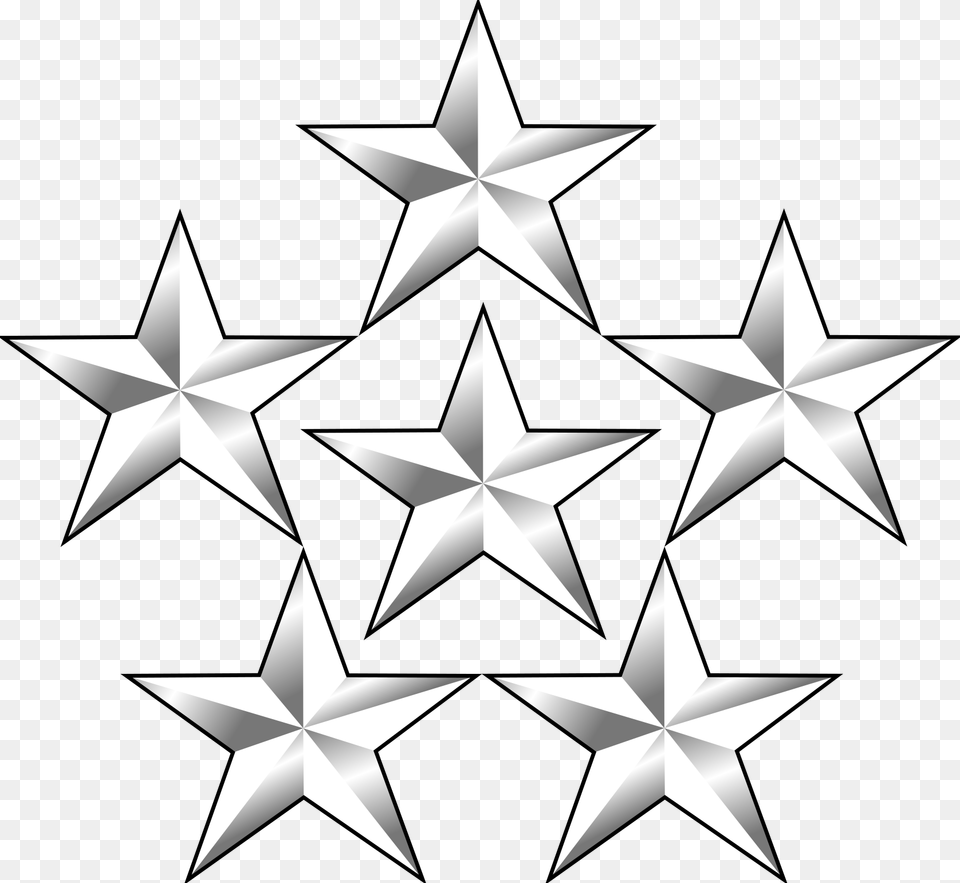 General Of The Army Rank, Star Symbol, Symbol, Cross Png Image
