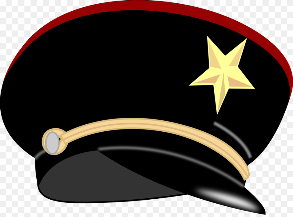 General Pencil And In Army Hat Clipart, Clothing, Symbol, Star Symbol Free Png Download