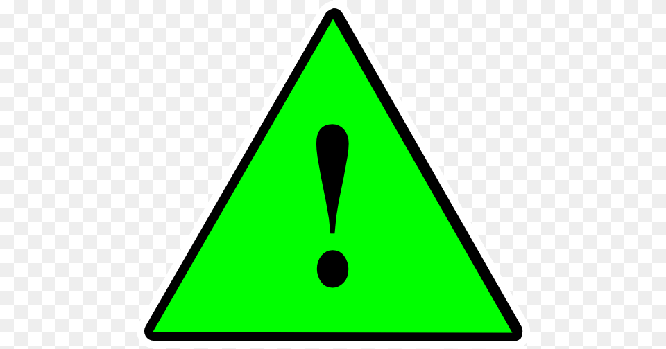 General Risk Solid Green Icon Icon Green Warning, Triangle, Symbol, Sign, Blackboard Png Image