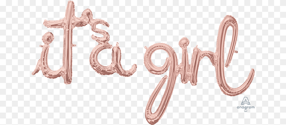 General Rose Gold Ci Its A Girl Balloon, Text, Electronics, Hardware, Smoke Pipe Free Png