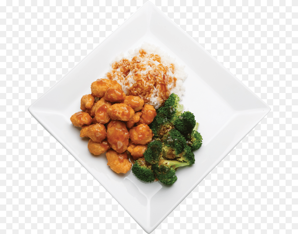 General Tso Chicken 800 Croquette, Plate, Food, Meal, Produce Free Transparent Png
