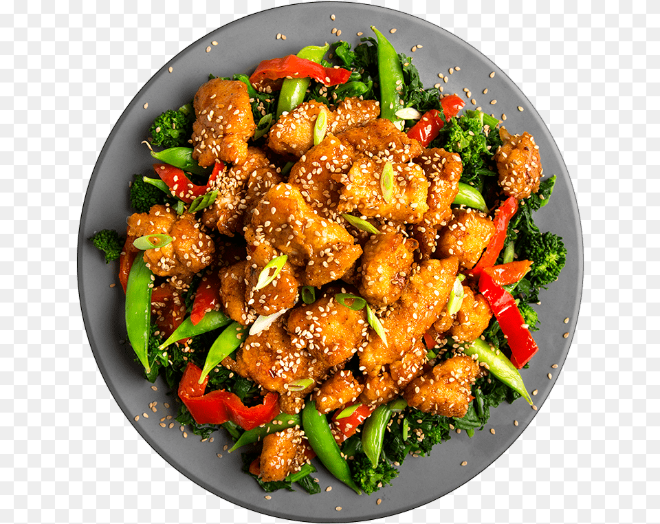 General Tso39s Paleo Chicken Chicken, Dish, Food, Meal, Platter Free Transparent Png