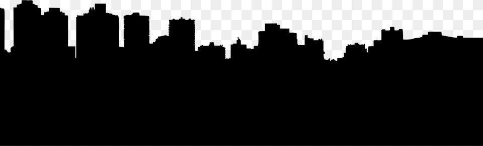 Generic Cityscape Silhouette Icons, Gray Png Image