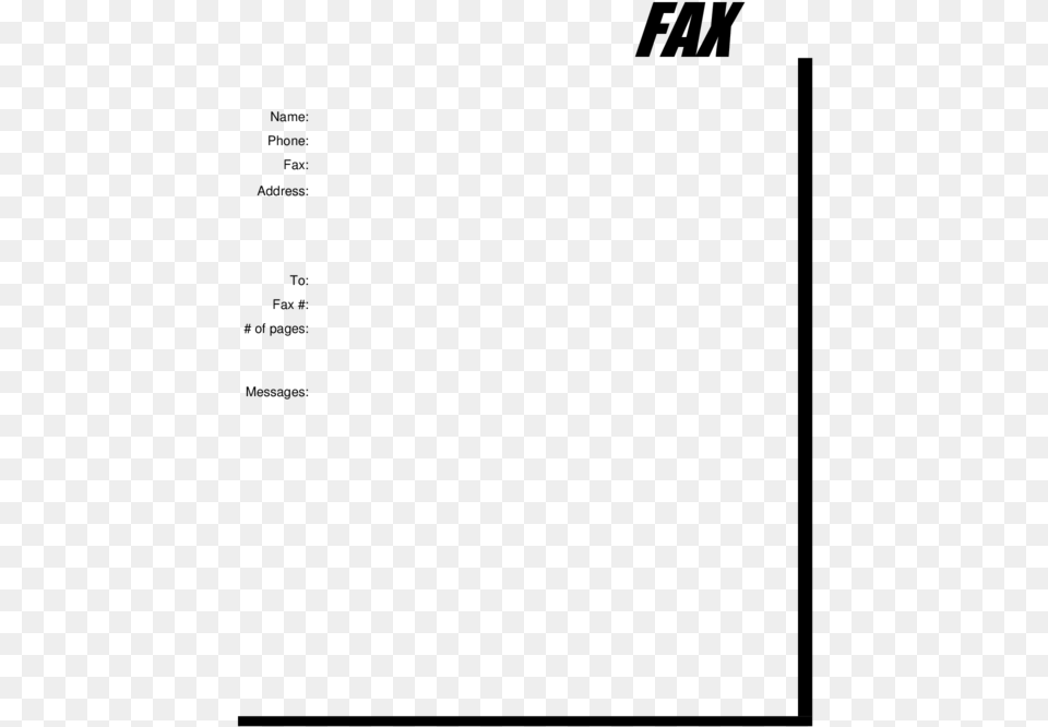 Generic Fax Cover Sheet Template Fast Relief, Gray Free Png