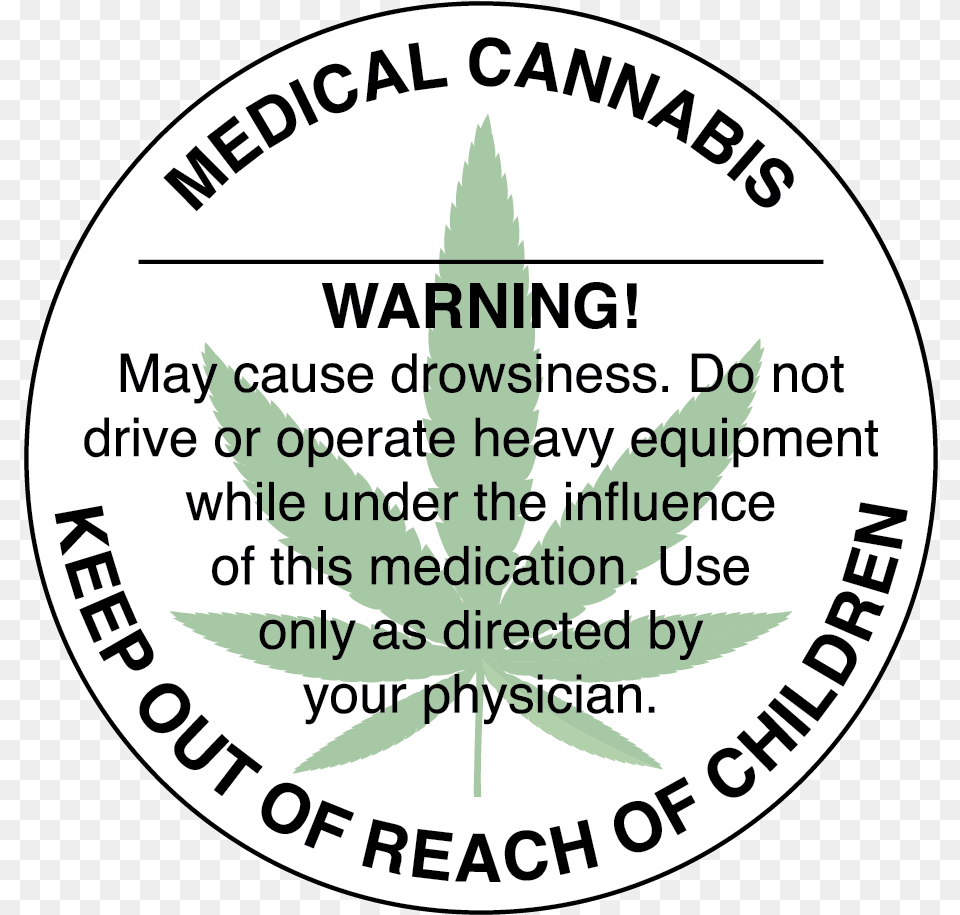 Generic Medical Cannabis Compliance Circle Label Circle, Leaf, Plant, Hemp, Disk Free Transparent Png