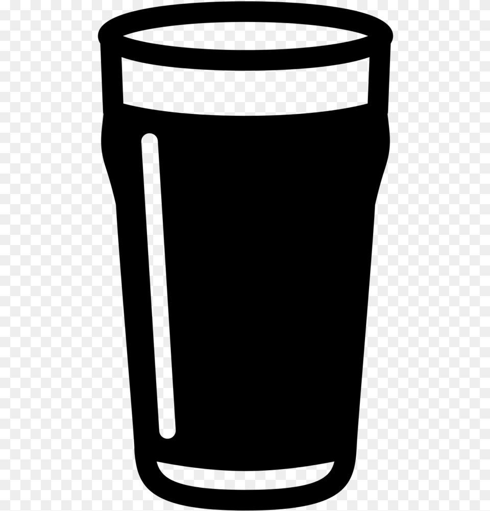 Generic Placeholder Beer Glass Clipart Black And White, Gray Png Image