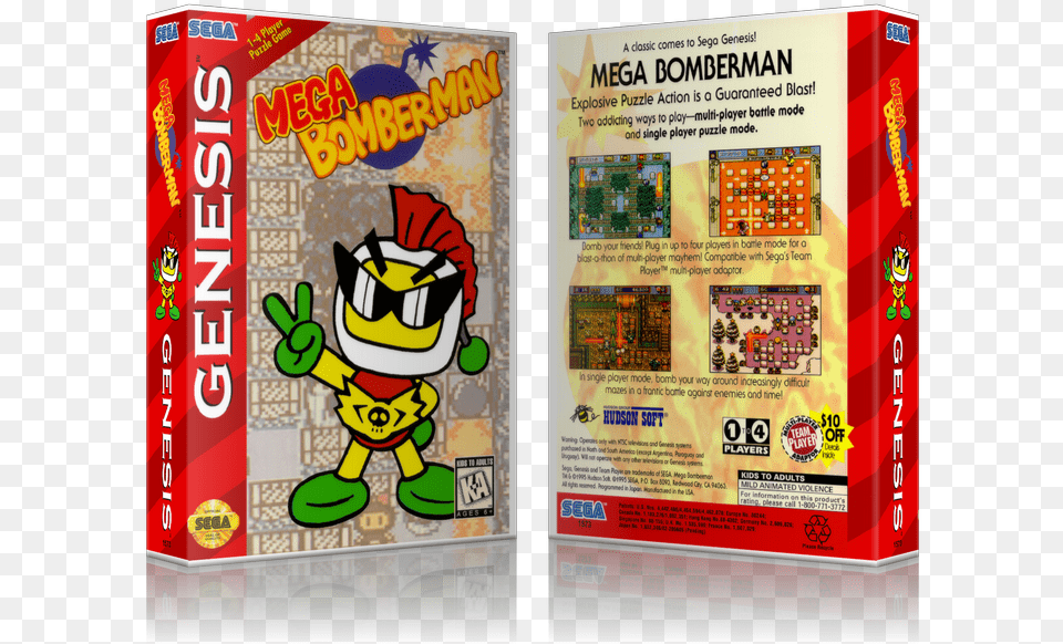 Genesis Mega Bomberman Sega Megadrive Replacement Game Mega Bomberman Sega Genesis, Baby, Person Free Png Download