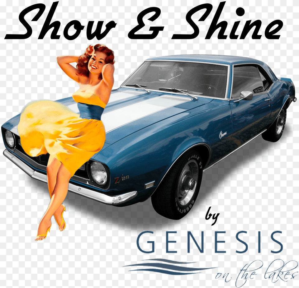 Genesis Motors Show Nu0027 Shine Chevrolet Camaro 1968, Adult, Person, Woman, Female Free Png
