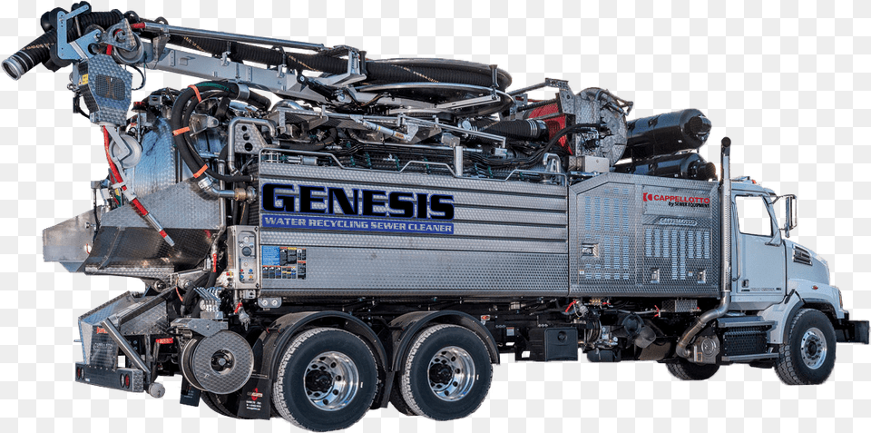 Genesis Water Recycler Sewer Cleaner Cappellotto Machine, Engine, Motor, Transportation, Truck Png