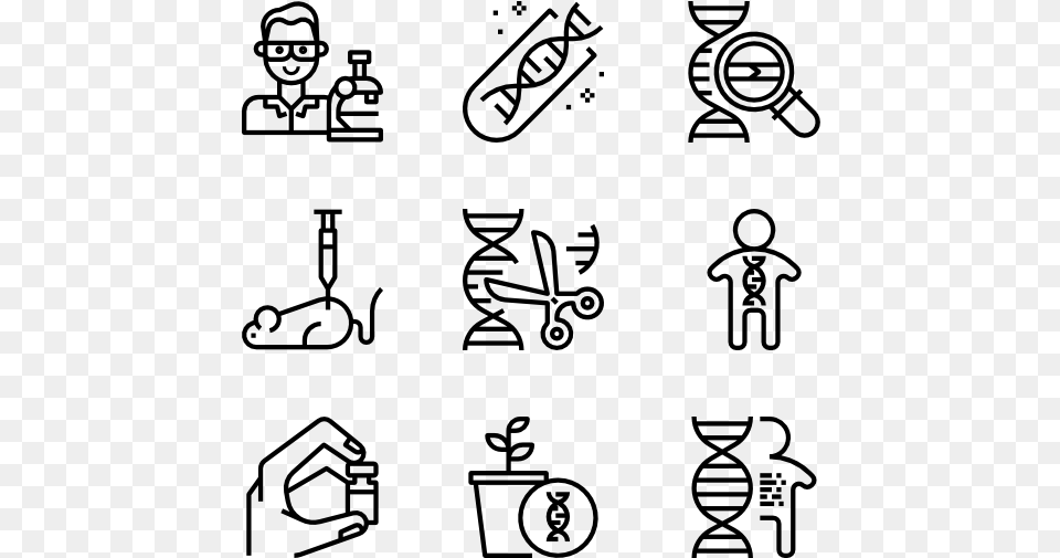 Genetics Events Vector Icon, Gray Png