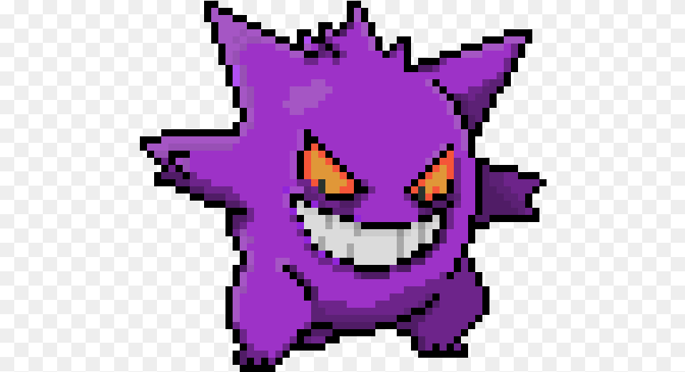 Gengar By Insomnimatic Gastly Haunter Gengar Pixel Art, Purple, Toy, Pinata Free Png Download