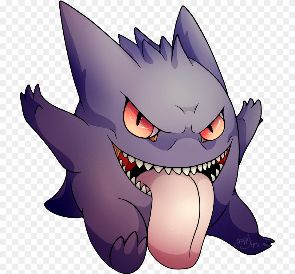 Gengar Cartoon, Animal, Fish, Sea Life, Shark Free Png