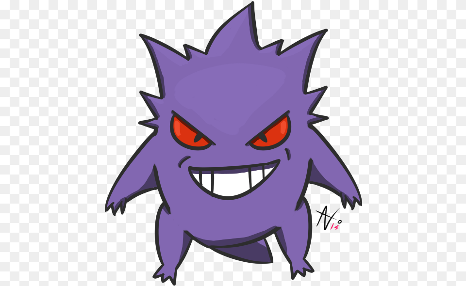 Gengar Cartoon, Purple, Animal, Fish, Sea Life Free Transparent Png