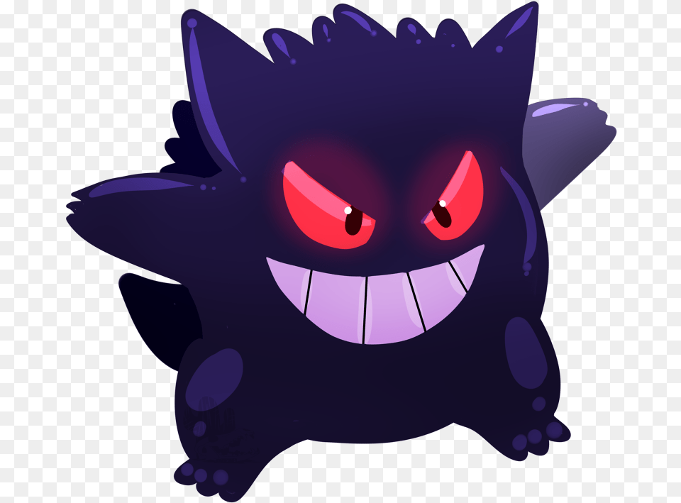 Gengar Cartoon, Purple, Animal, Fish, Sea Life Free Png