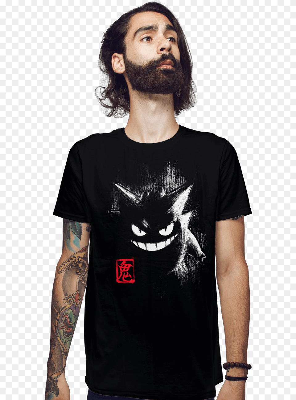 Gengar Ink Tattoo, Clothing, T-shirt, Skin, Person Png